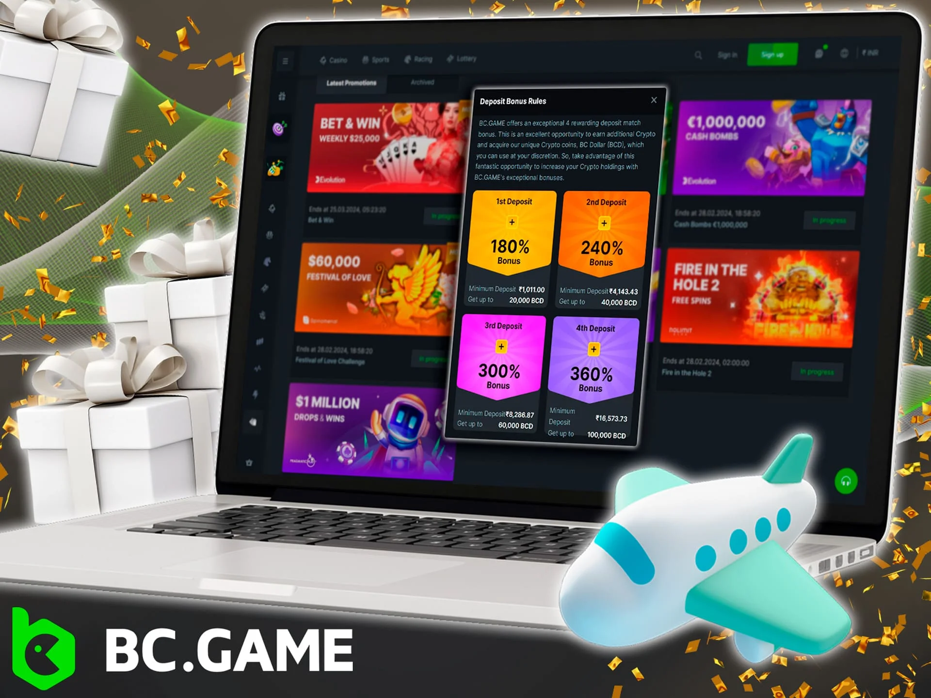 Read the terms and conditions of the BC Game Crash welcome bonus.