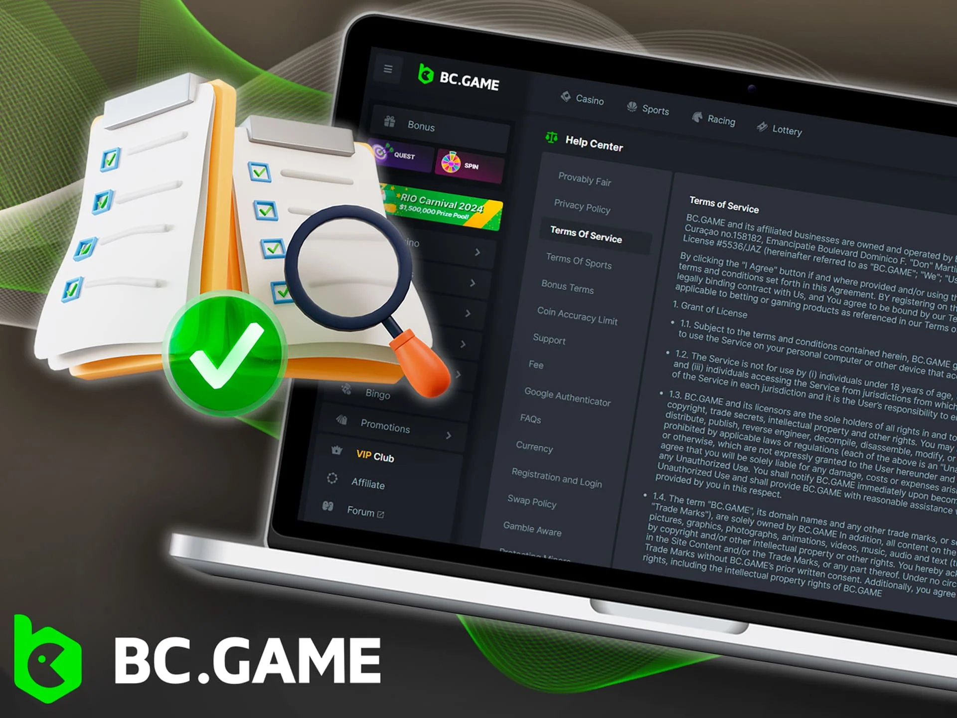 Read the BC Game terms and conditions before you sign up and start playing.
