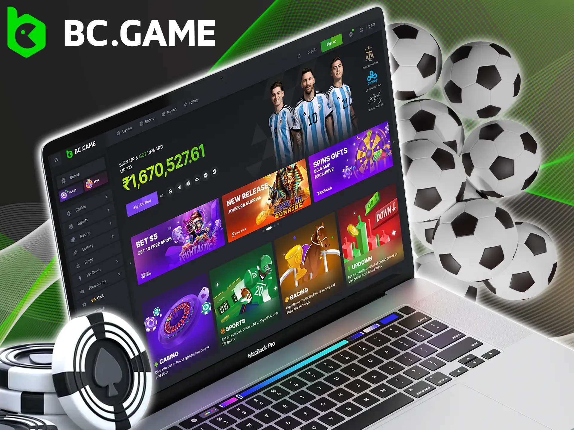 BC Game provides a large selection of games, 24/7 support and a variety of cryptocurrency options.