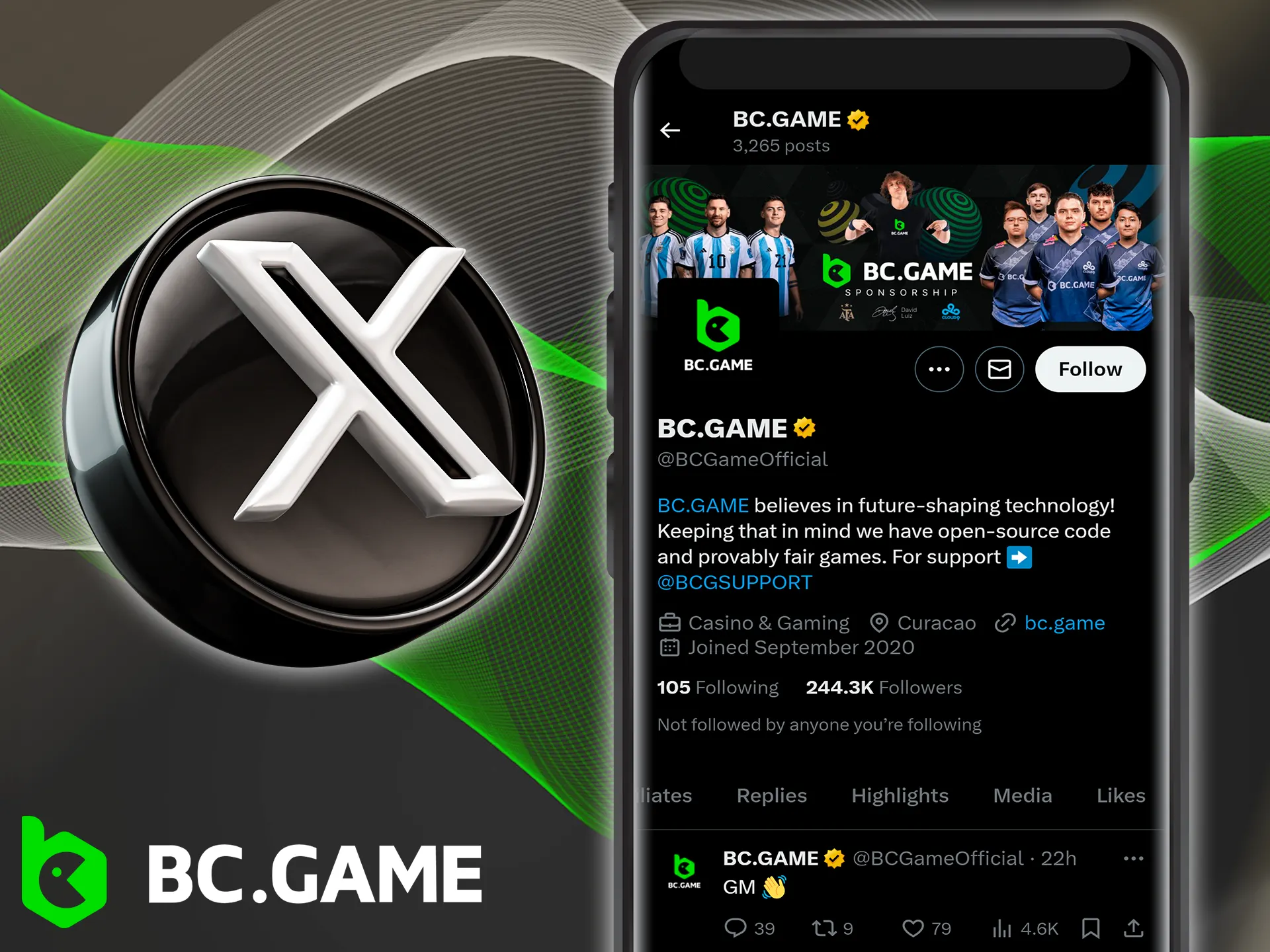 Subscribe to BC Game's official Twitter account to stay up to date with updates.