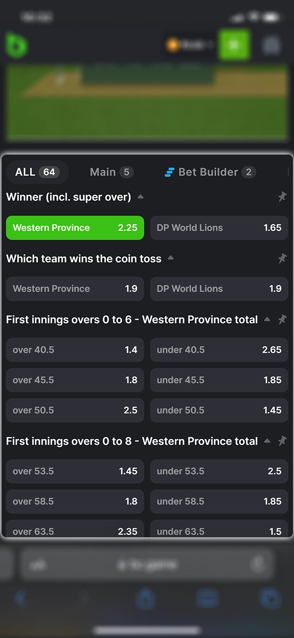 In the BC Game sports section, find the match you are interested in and predict the outcome.