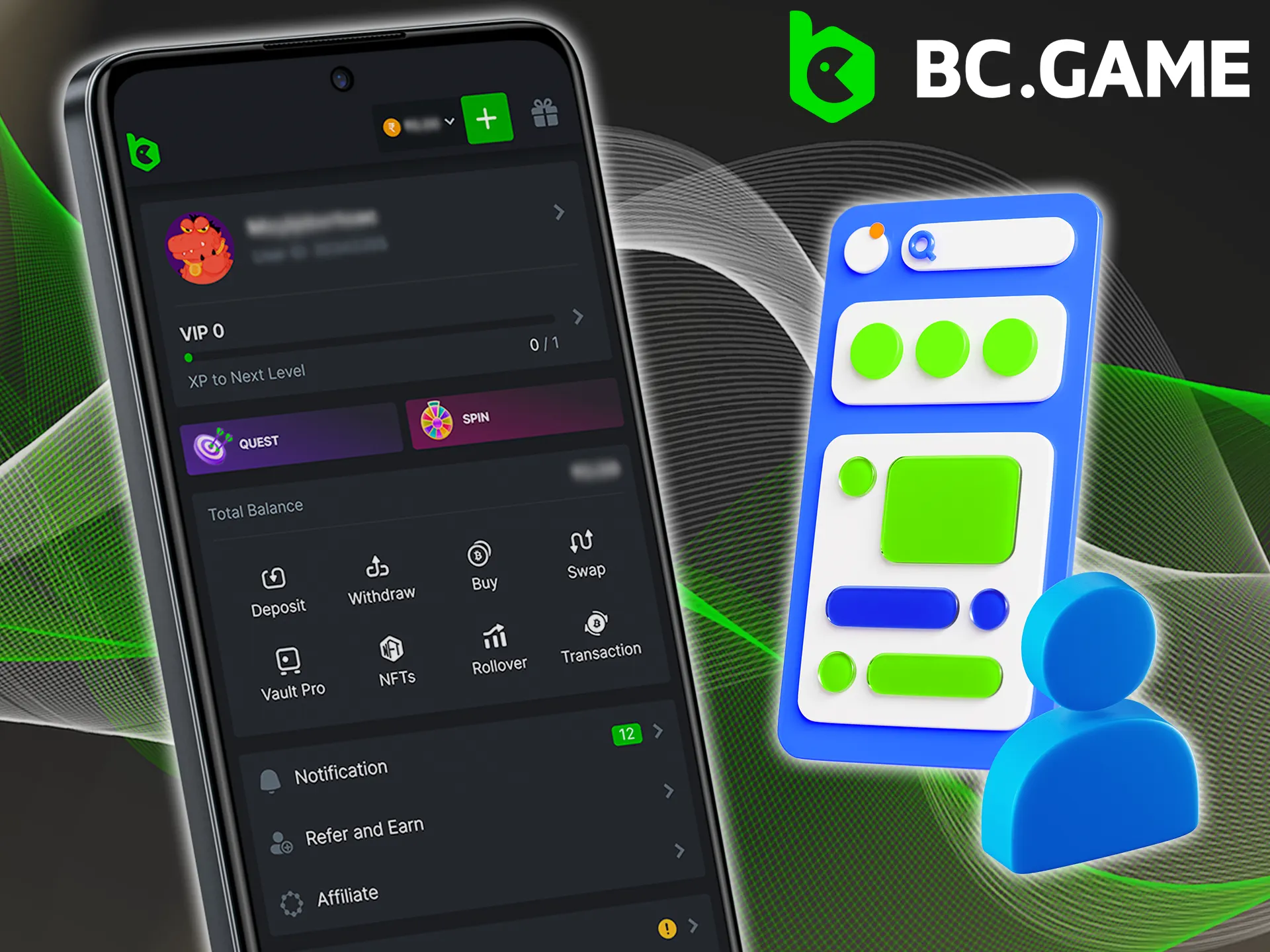 Open BC Game and familiarize yourself with all the features of the platform.