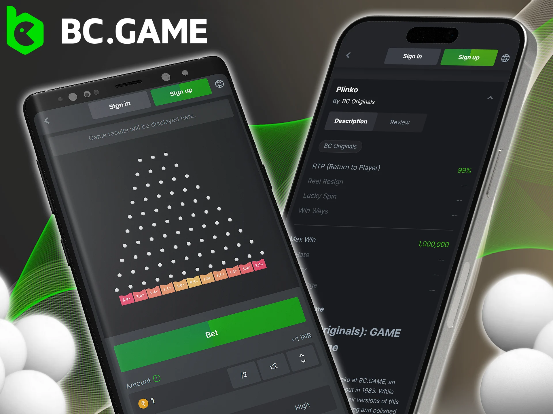 Play Plinko anytime, anywhere with the BC Game mobile app.