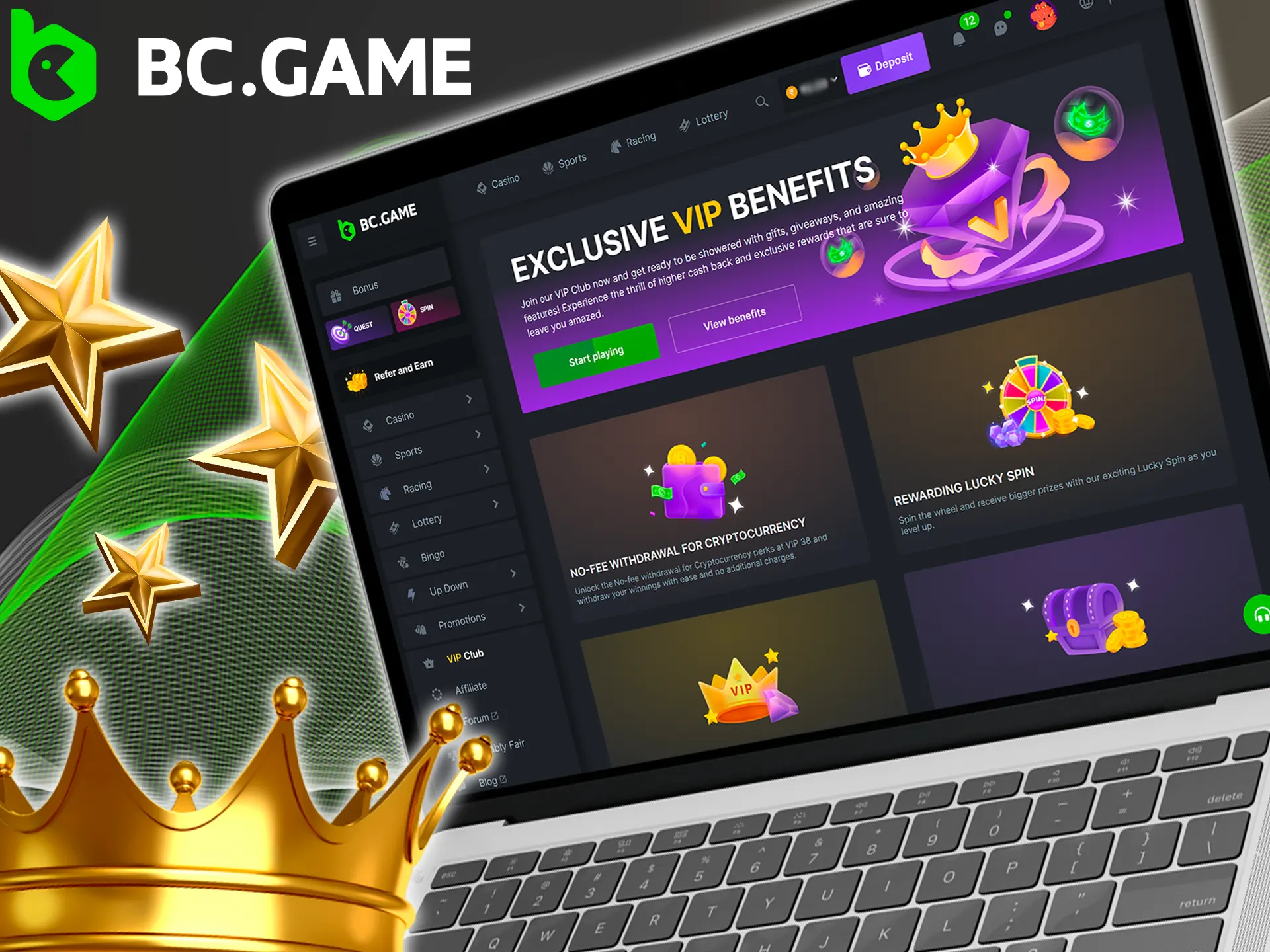 Find out what benefits BC Game's VIP players have.