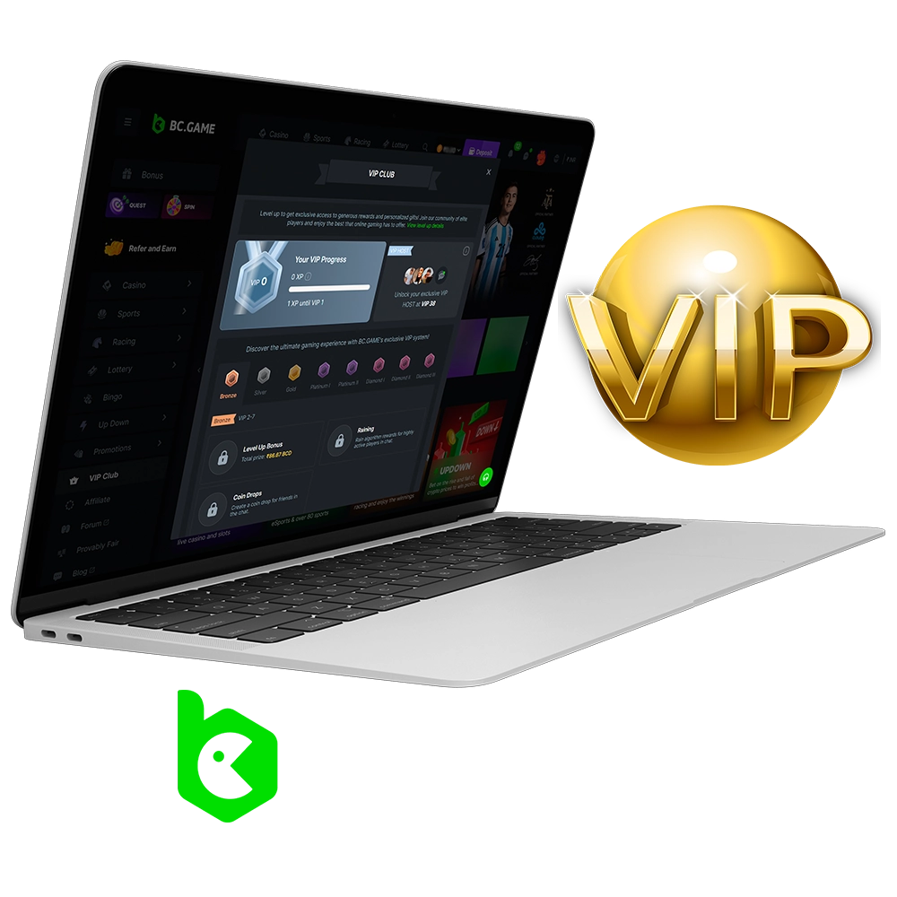 Be an active user to join the BC Game VIP Club.