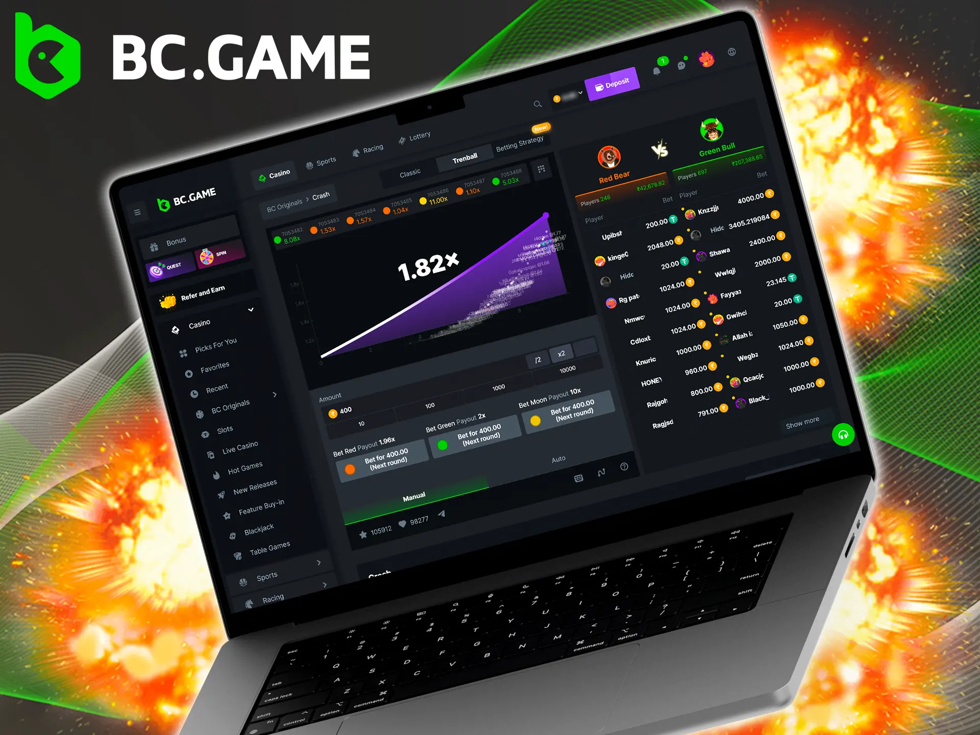 Join BC Game to enjoy the Crash game and have fun.