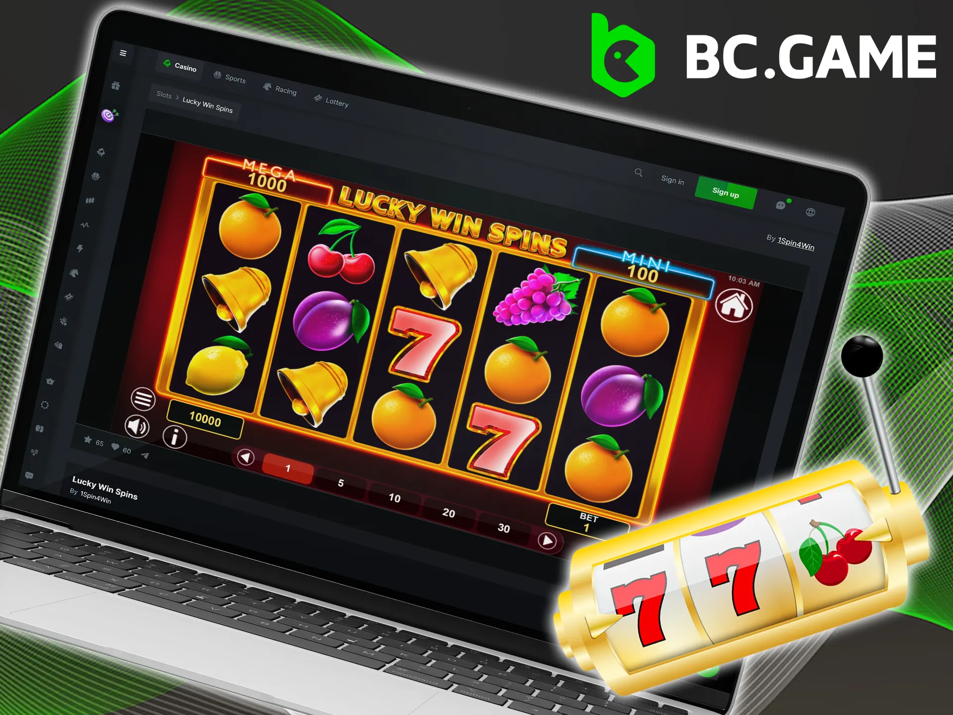 Read the rules of the Lucky Win Spins at BC Game and try your luck.