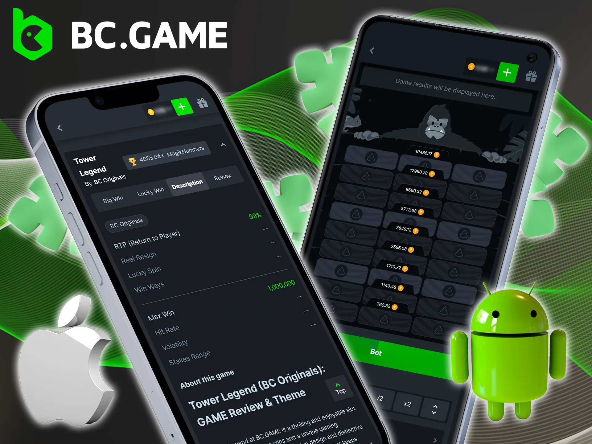 Play Tower Legend anywhere with the BC Game app.